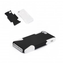 New Walleva Black Shock Resistant Case For iPhone 5/5S - Mesh Style